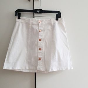 White button up skirt